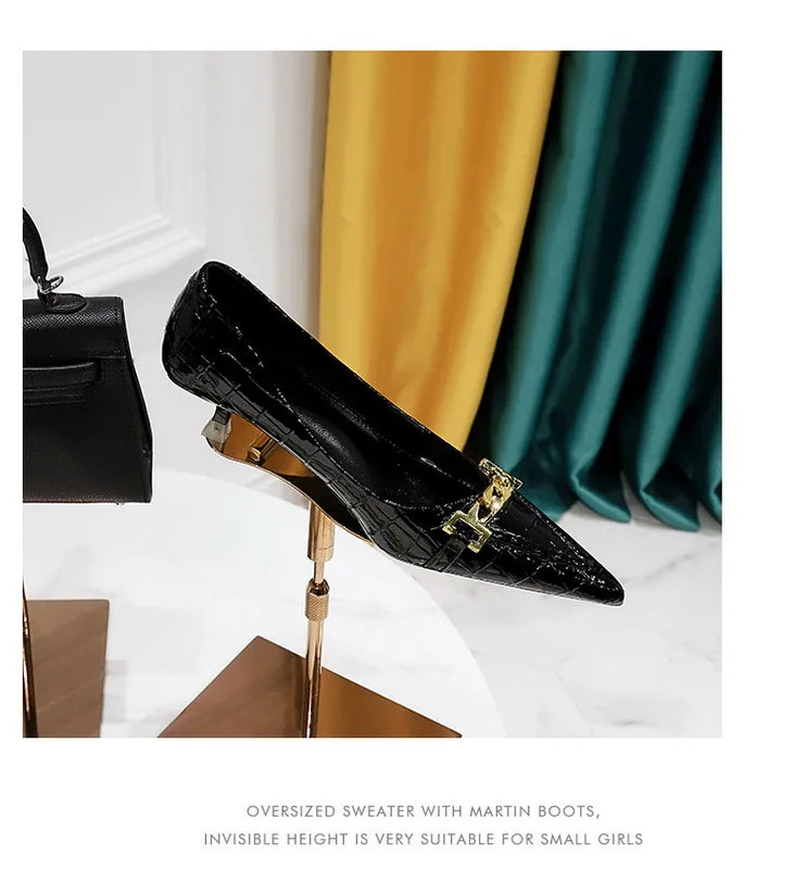 Patent Leather Stiletto Pumps - Professional Office Heels Available in 12 Colors