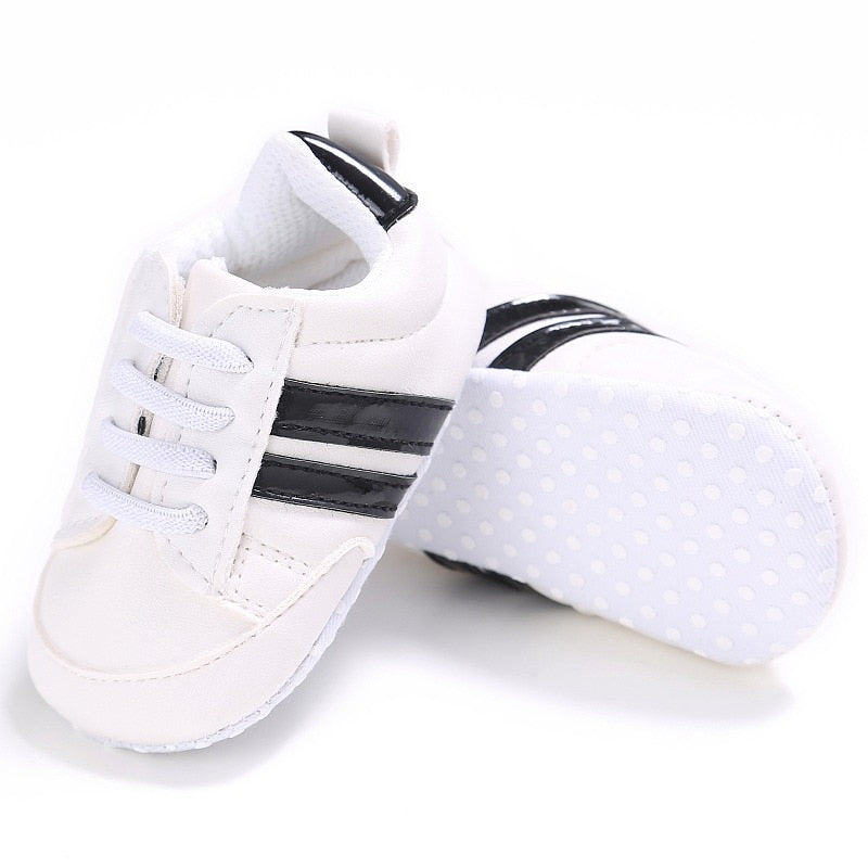 Newborn Baby Classical Sport Soft Sole PU Leather Sneakers Shoes