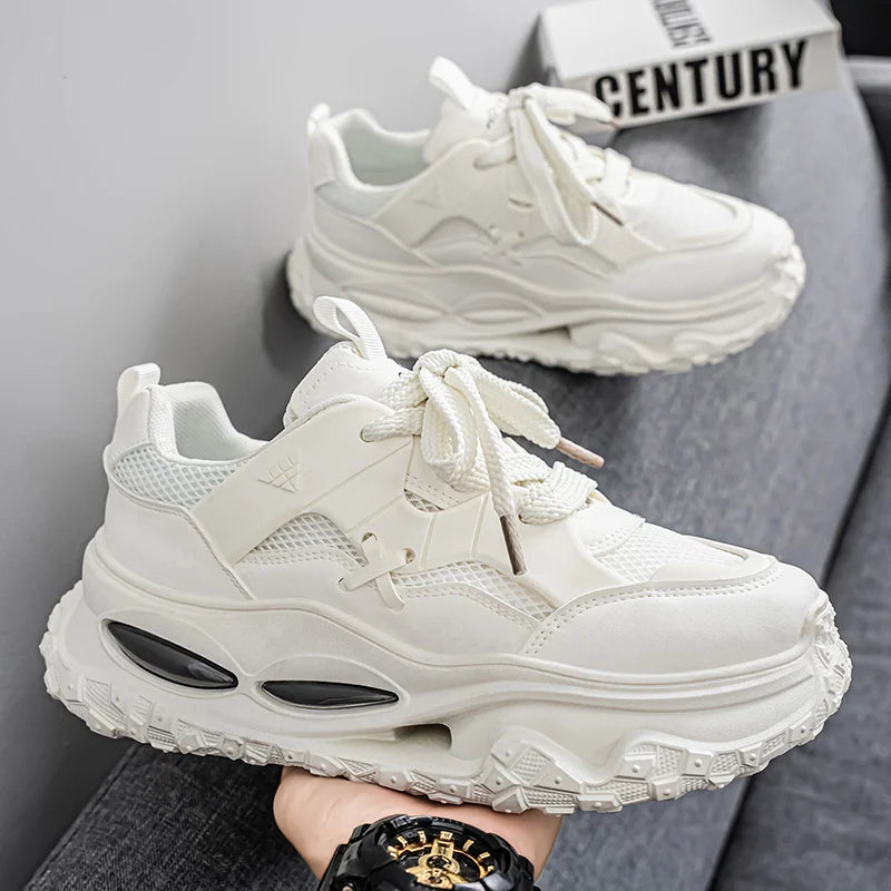 Street Style Platform Sneakers - Men's Skateboard Running & Tennis Trainers