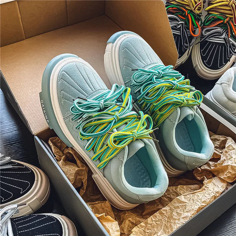 Men's Casual strap Design  Skateboard Trainers Sneakers