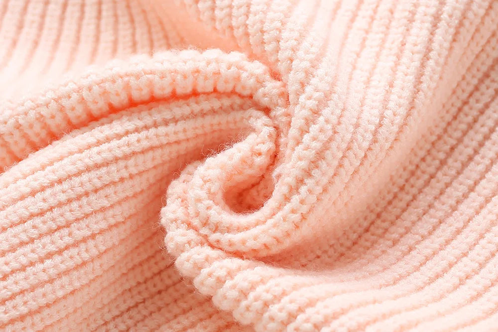 Girl's Clothes Collar Embroidery Flower Knit Cardigan Sweater and Short Skirt Two-piece Set