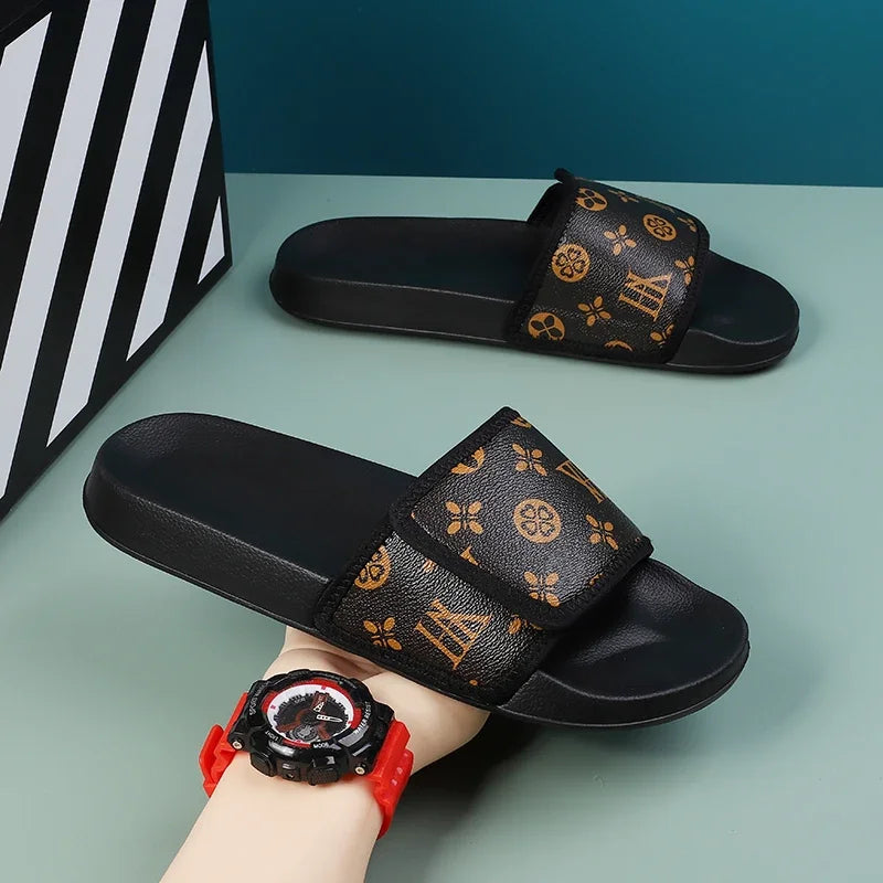Men's Summer Slippers Sport Slides Quick Dry Beach Sandals  Flip Flops