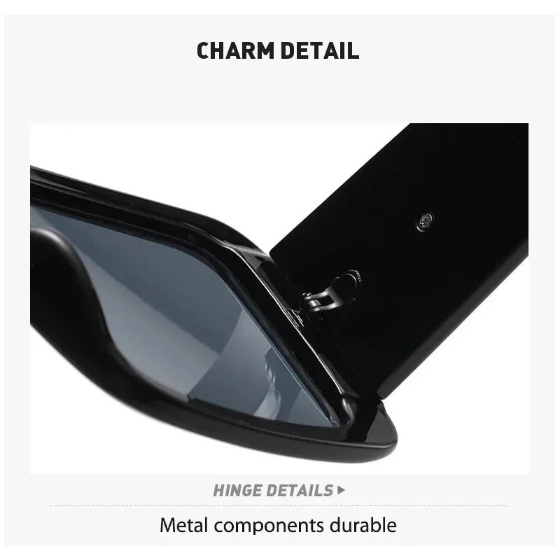 Women's 1/3 Sets Square Frame Wide Sunglasses