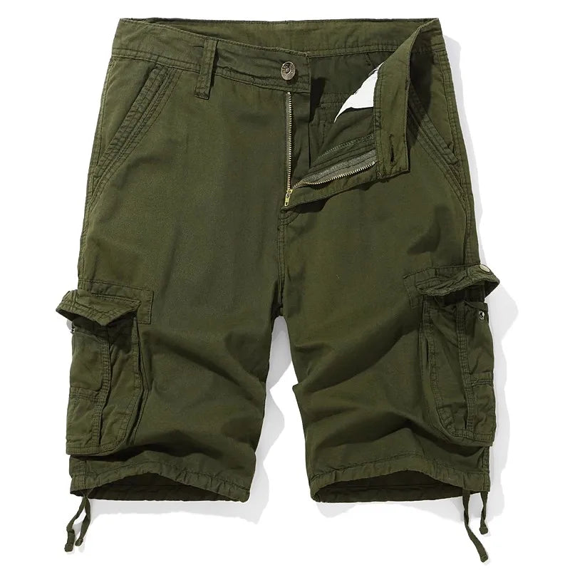 Men's Summer Cotton Cargo Multi Pocket Casual Shorts