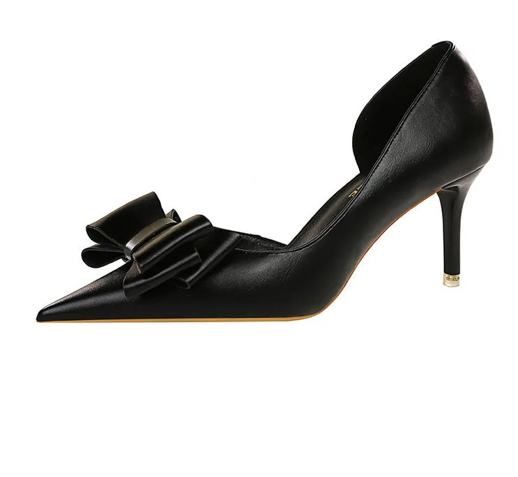 Bowknot Stiletto Heel Pumps