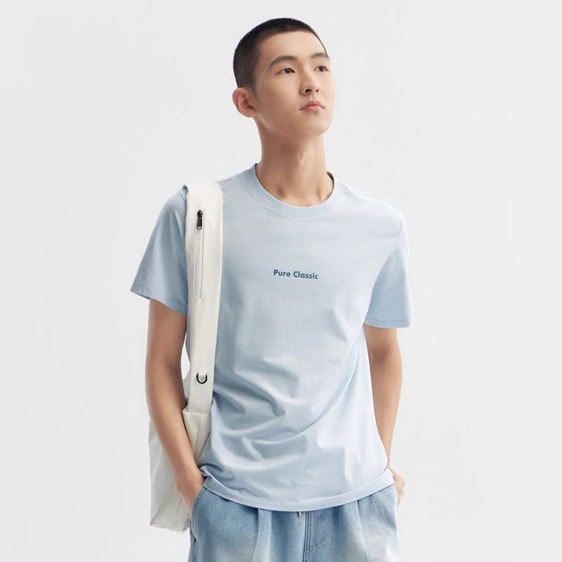 Letter Print Short Sleeve T-Shirt - Men's Summer Casual Top