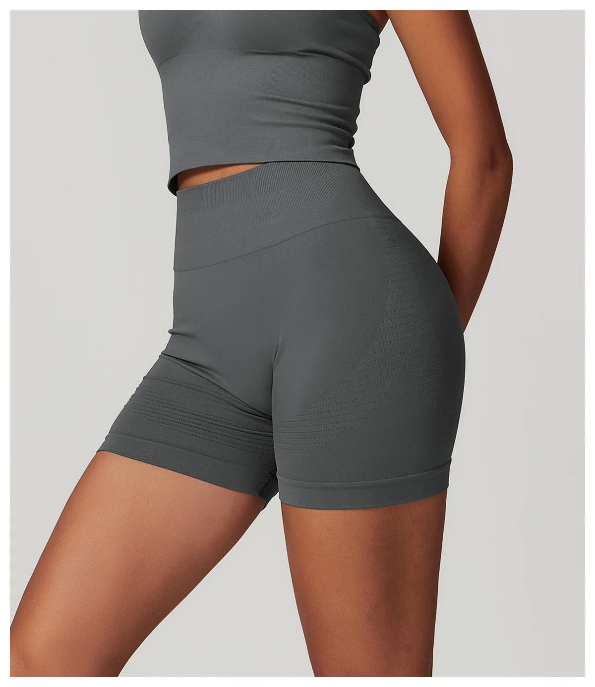 Seamless High Waist Gym Shorts - Push Up Yoga Cycling Shorts