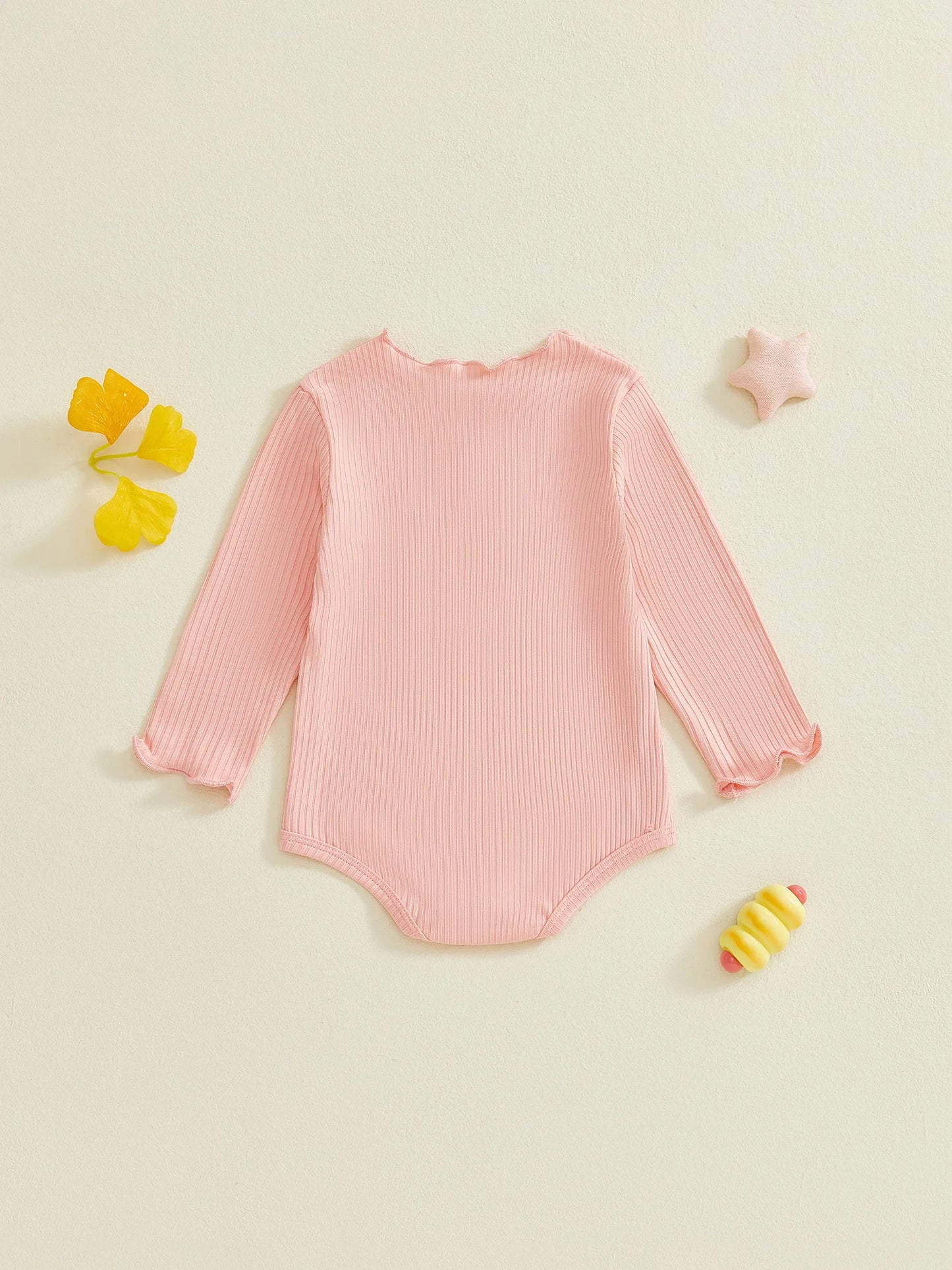 Baby Fall Winter Knit Romper - Soft Solid Colour Long Sleeve Round Neck Jumpsuit