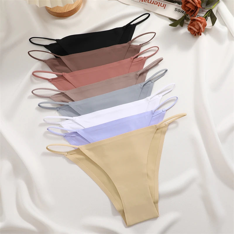 3-Pack Seamless Low Waist Bikini Briefs - Comfortable Stretch Underwear