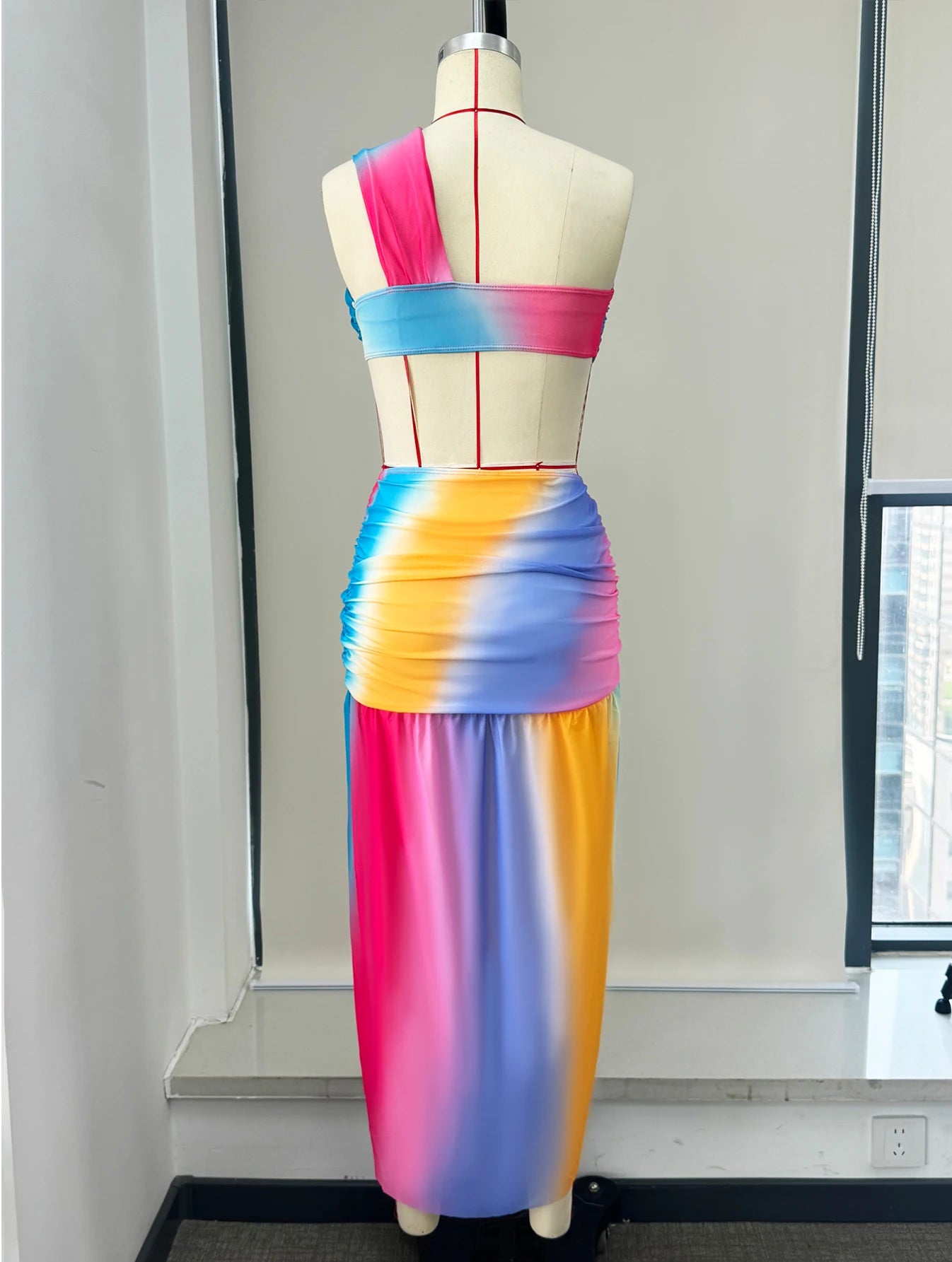 Women's One Shoulder Skirt Summer Semi-sheer Party Elegant Slim Beach Dress