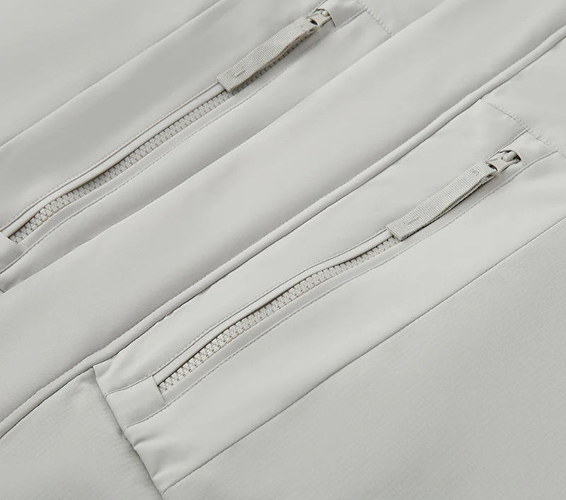 Mid-Length Down Jacket - Men's Color Block Hooded Winter Coat