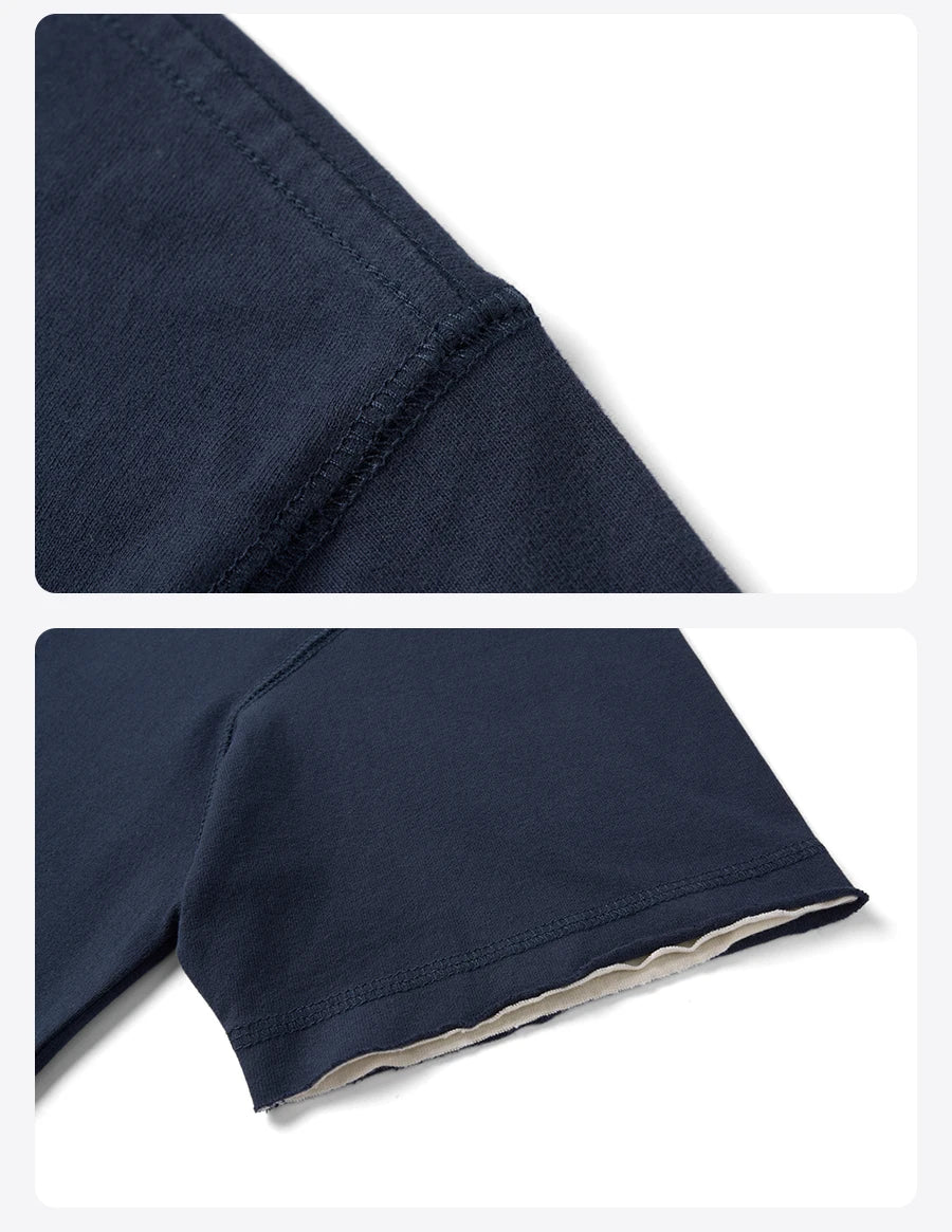 Men's Short Length Super Loose Cotton T-Shirt with Letter Print