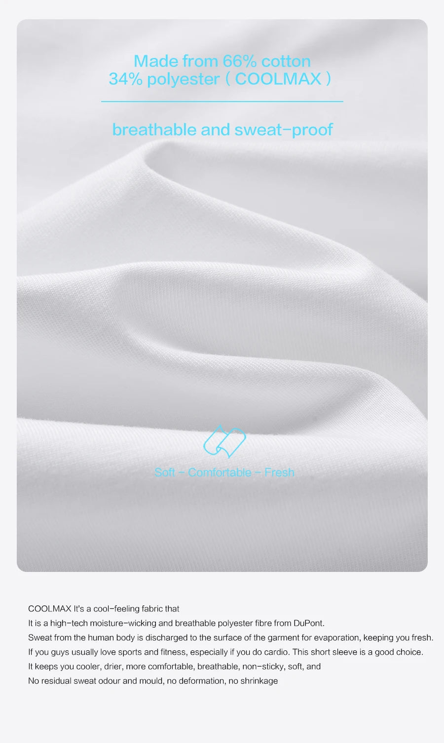 Men's Oversized Quick-Dry Workout T-Shirt - Coolmax Fabric