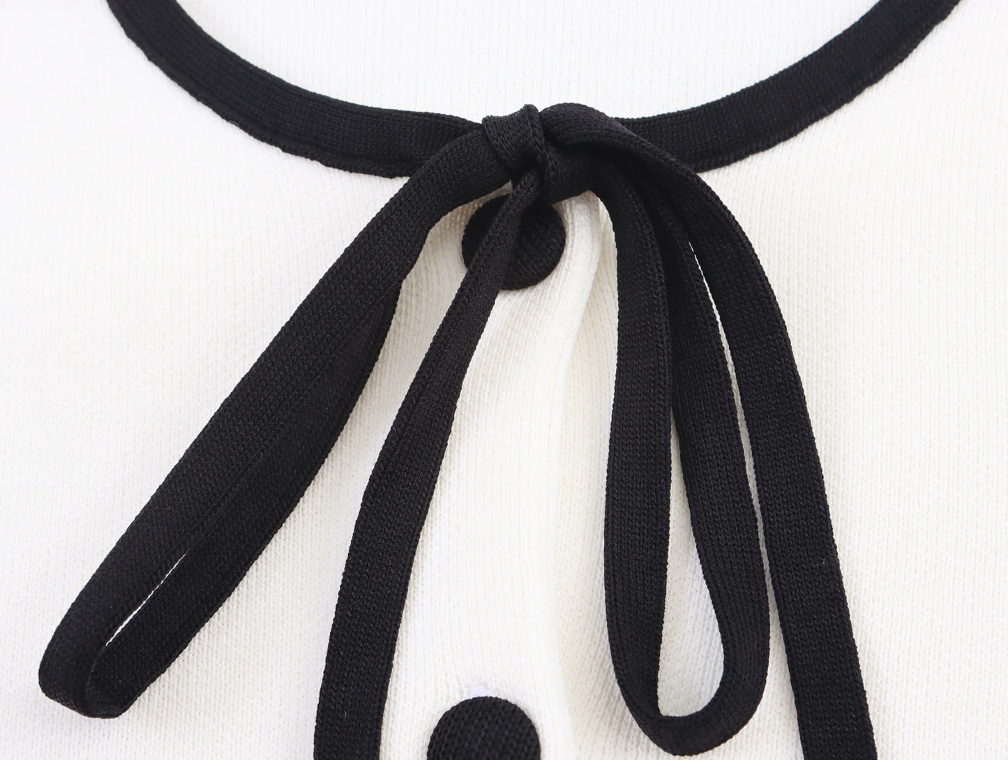 Sexy Cross Color Edge Round Neck Short Sleeve Knitted Coat