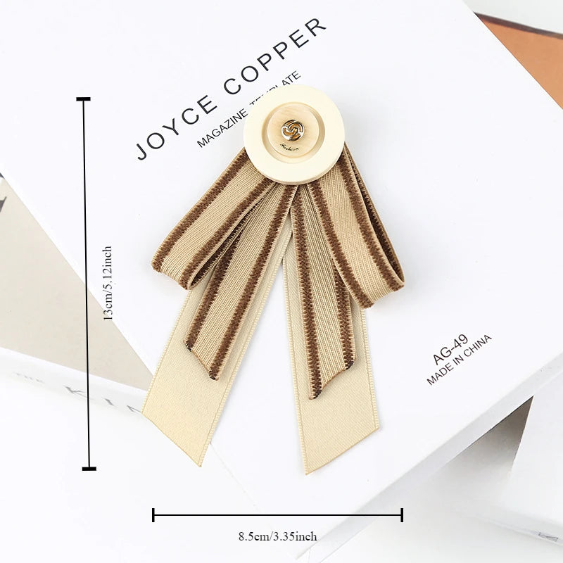 Retro Bow Brooch Pin - Sweet College Style Accessory