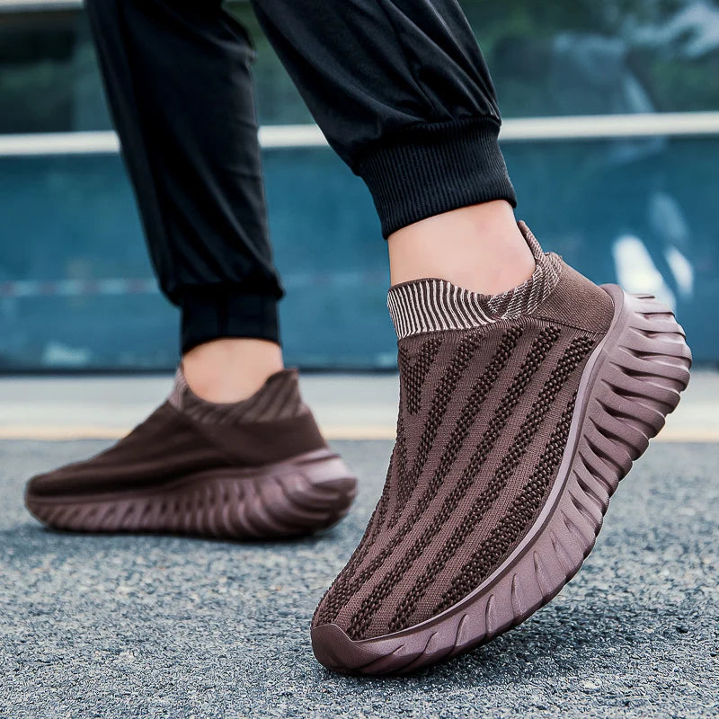 Men's Casual Platform Sneakers - Slip On Tennis Trainers