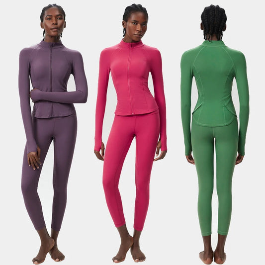 Long Sleeve Yoga Set - Two Piece Workout Activewear