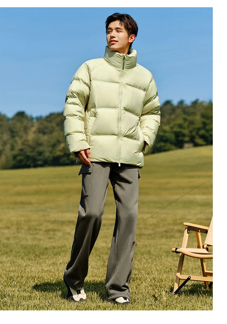 Unisex Lightweight Down Puffer Jacket - Three-Proof Thermal Winter Coat