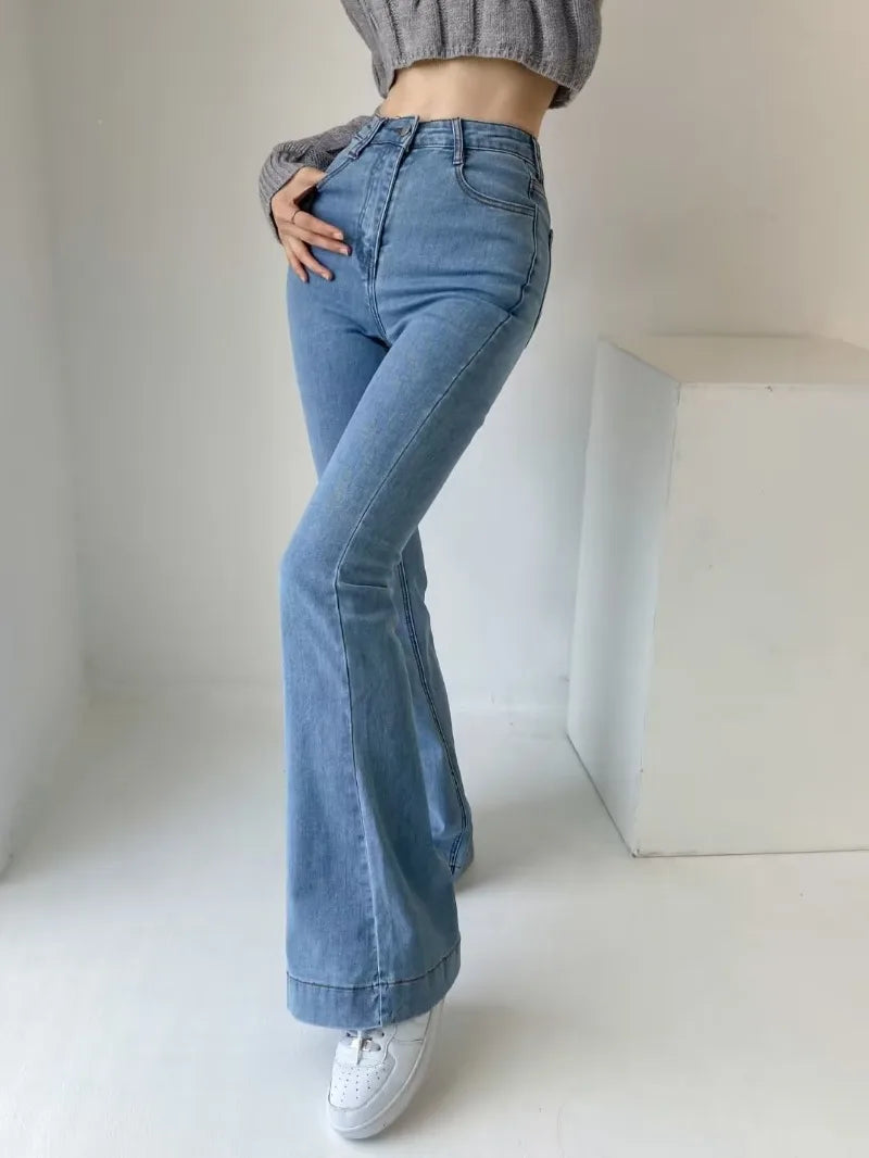 Women's Elastic Flare Denim Jeans