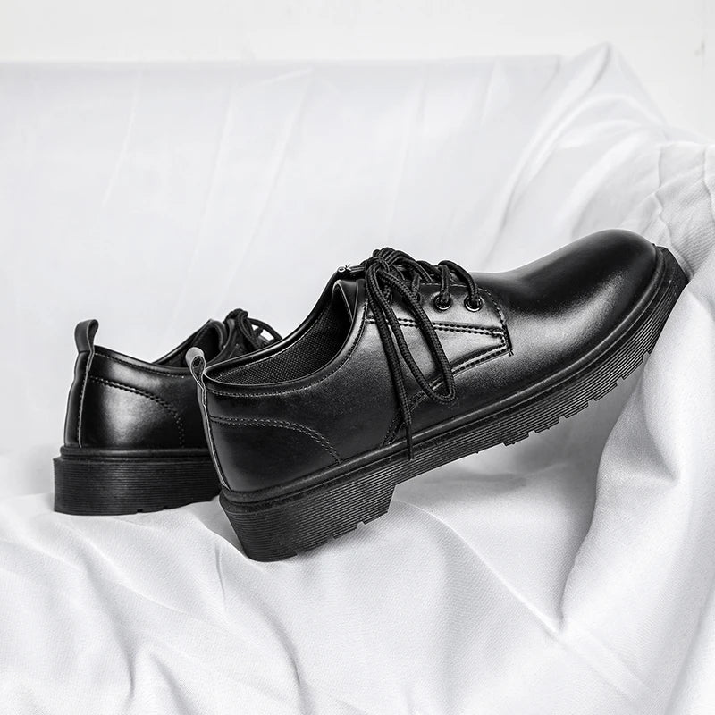 Platform Casual Dress Shoes - Men's Leather Work & Business Sneaker Flats