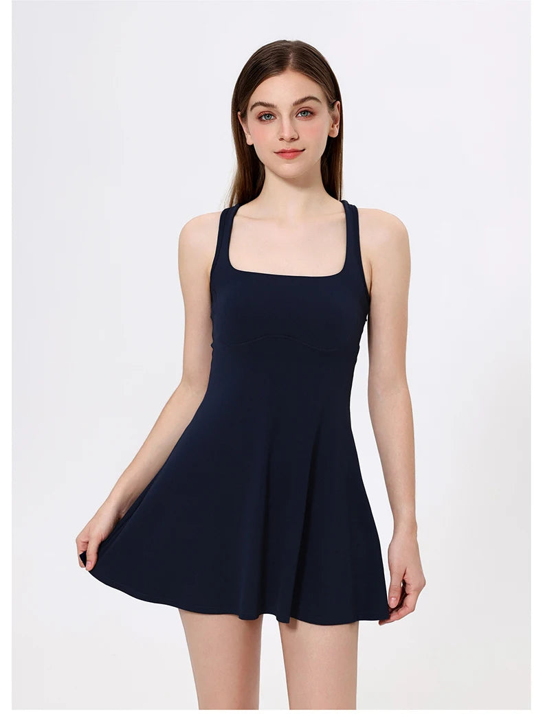 Women's Tennis Dress - Quick Dry Athletic Skirt for Running & Gym