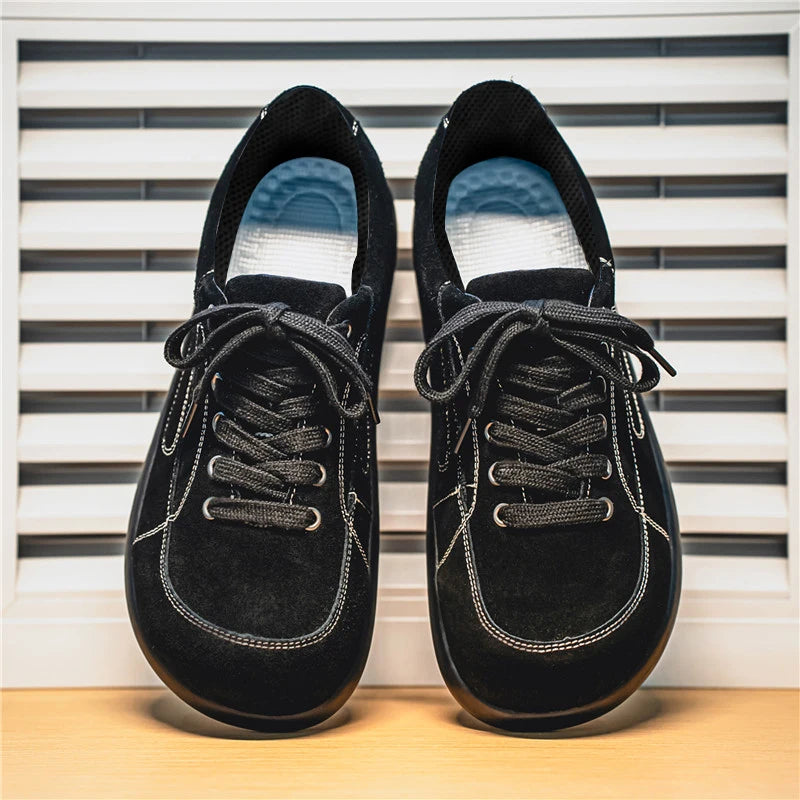 Men's Suede Leather Lace-up Casual Comfortable British Shoes