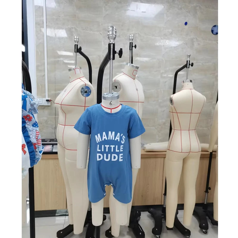 0-18M Casual Baby Boys Rompers Letter Print Short Sleeve Button Summer Bodysuits Jumpsuit
