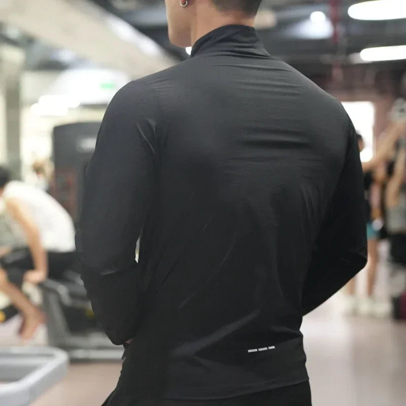 Men's Ice Silk Thin Sports Running Coat  Fitness  Jacket