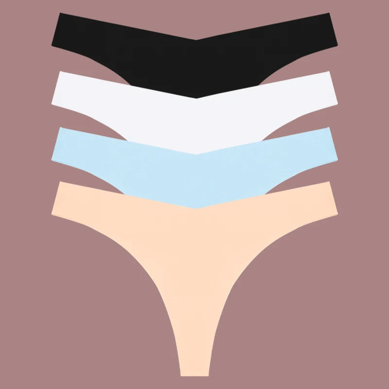 Ice Silk Seamless Thongs 4-Pack