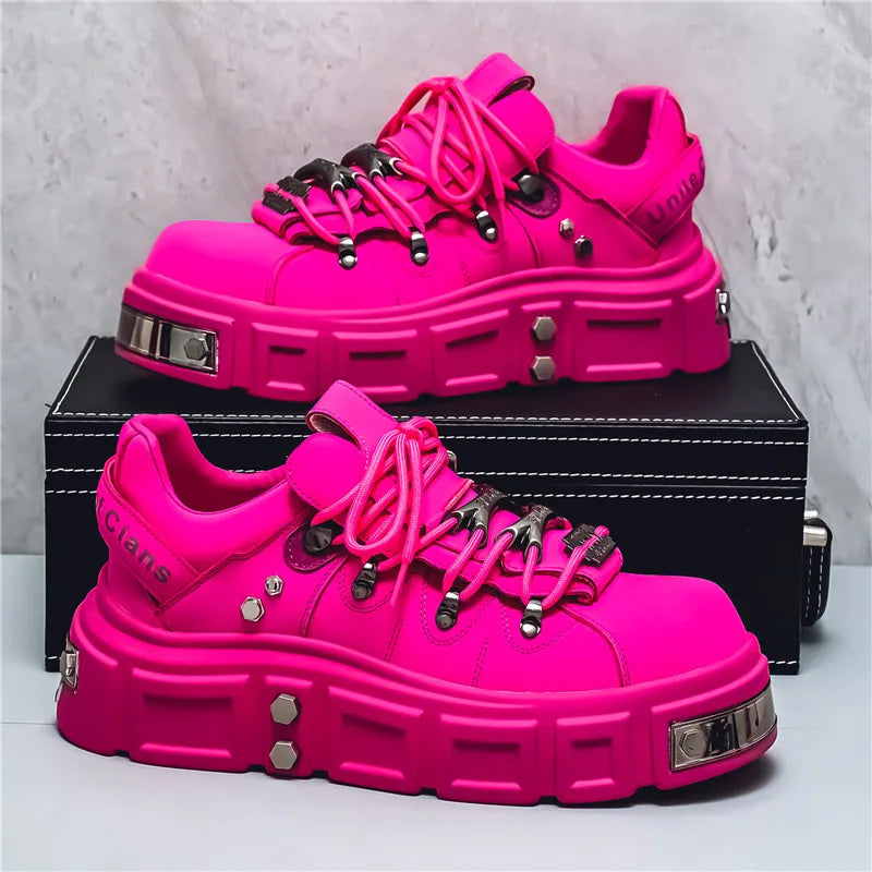 Men's Metal Punk Platform Shoes