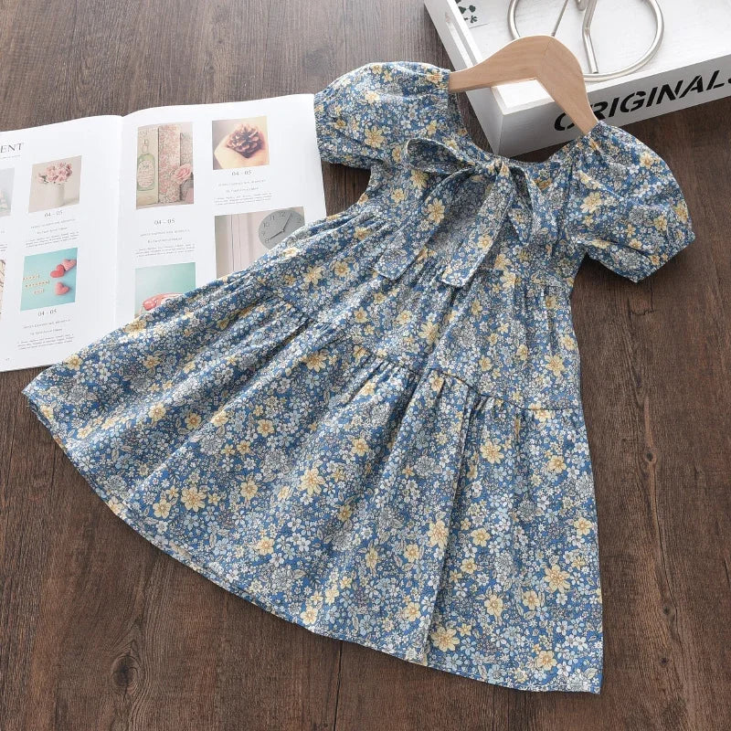 Children's Girls Floral Flowers Costumes Sleeveless Toddler Dress