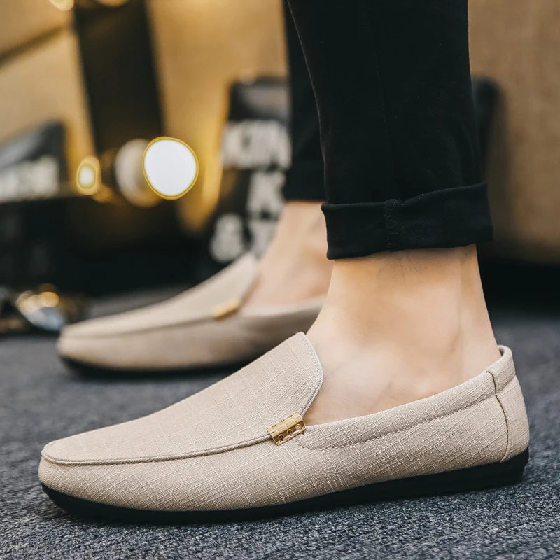 Men's Casual Loafers Comfortable Slip-on Flat Shoes