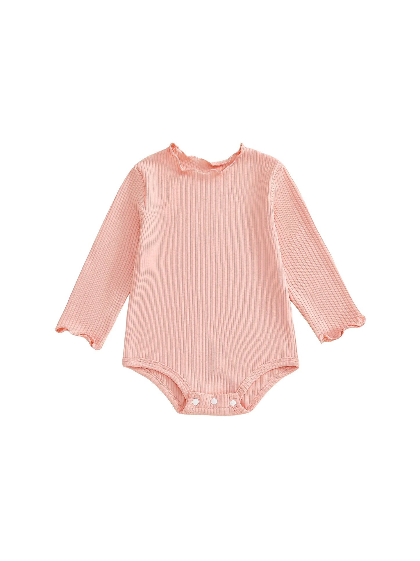 Baby Fall Winter Knit Romper - Soft Solid Colour Long Sleeve Round Neck Jumpsuit