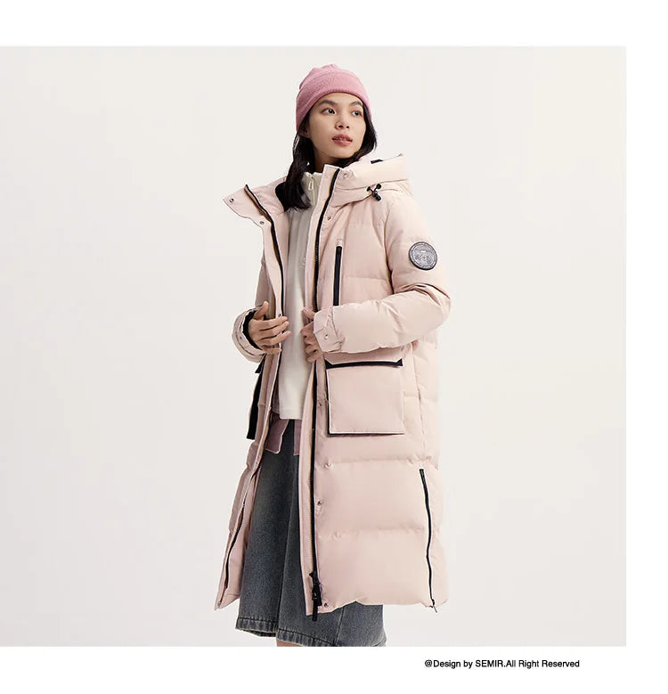 Long Down Jacket - Winter Windproof Warm Loose Casual Coat
