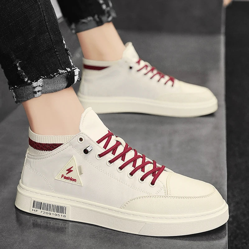 Simple Design Casual Sneakers - Men's Flat Skateboard & Running Trainers