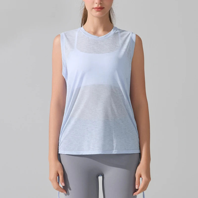 Women's Summer Gym T-Shirt - Breathable Quick Dry Fitness Tank Top