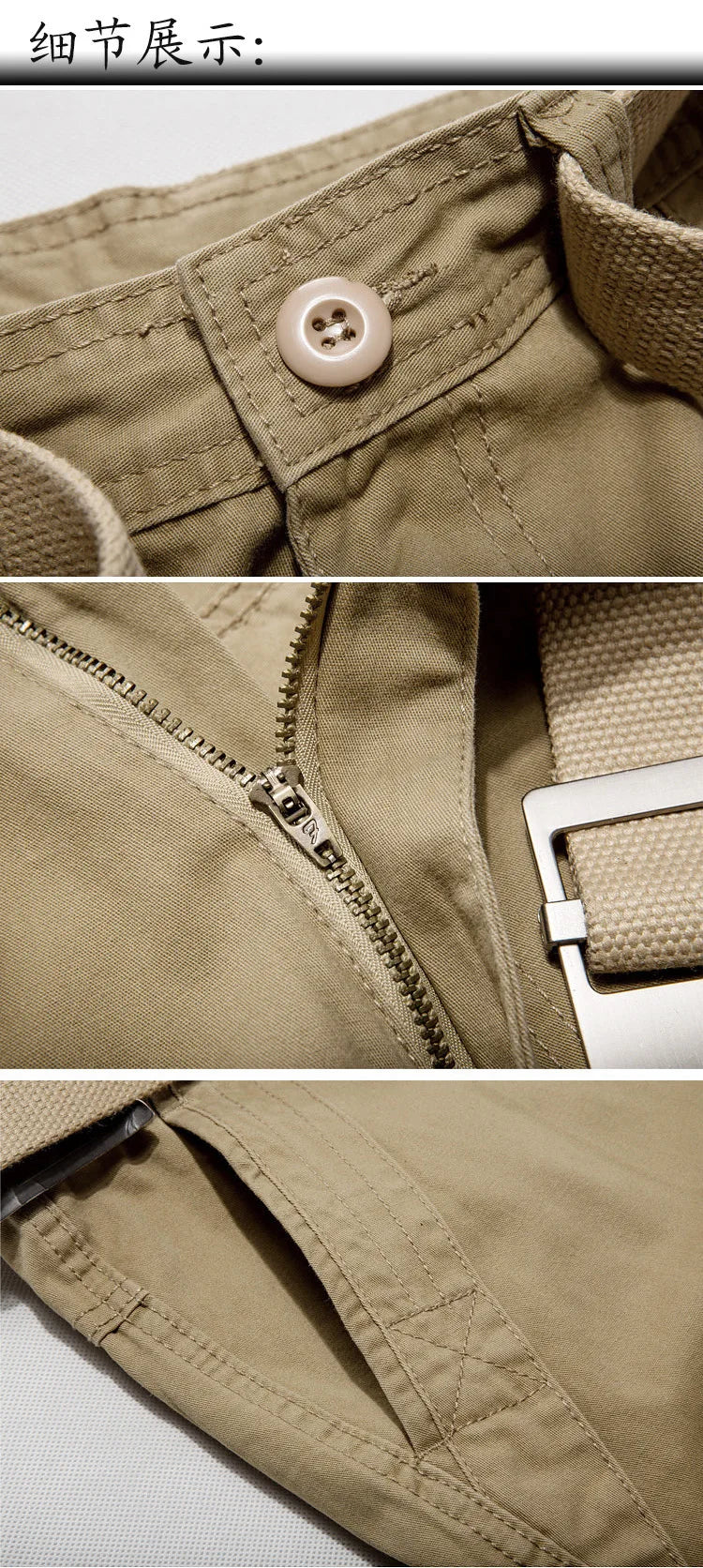 Men's Cotton Cargo Shorts - Multi Pocket Casual Summer Shorts