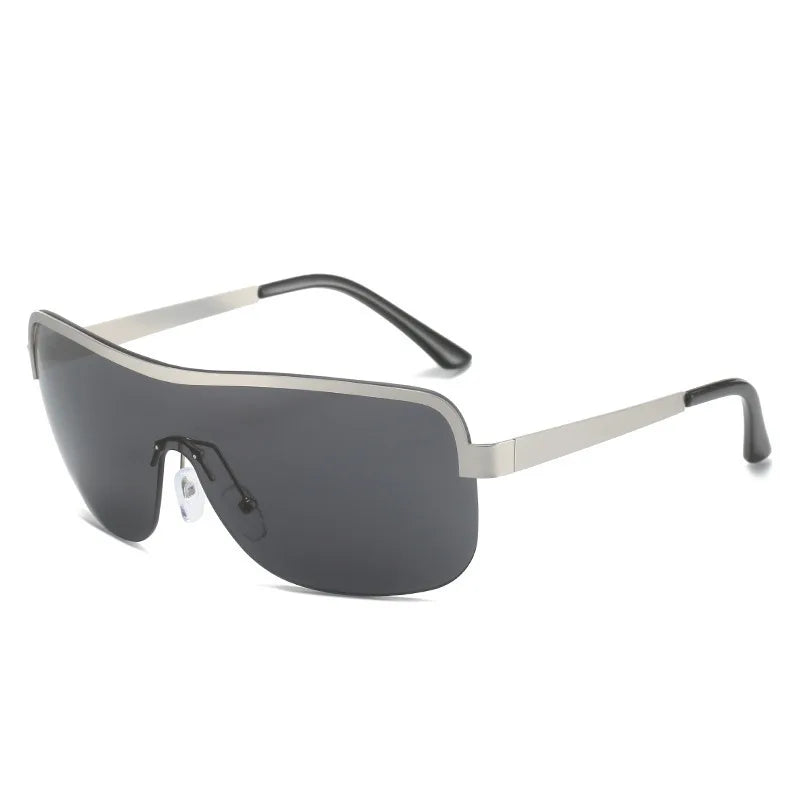 Half Frame Retro Sunglasses - Women's Windproof Street Style Eyewear