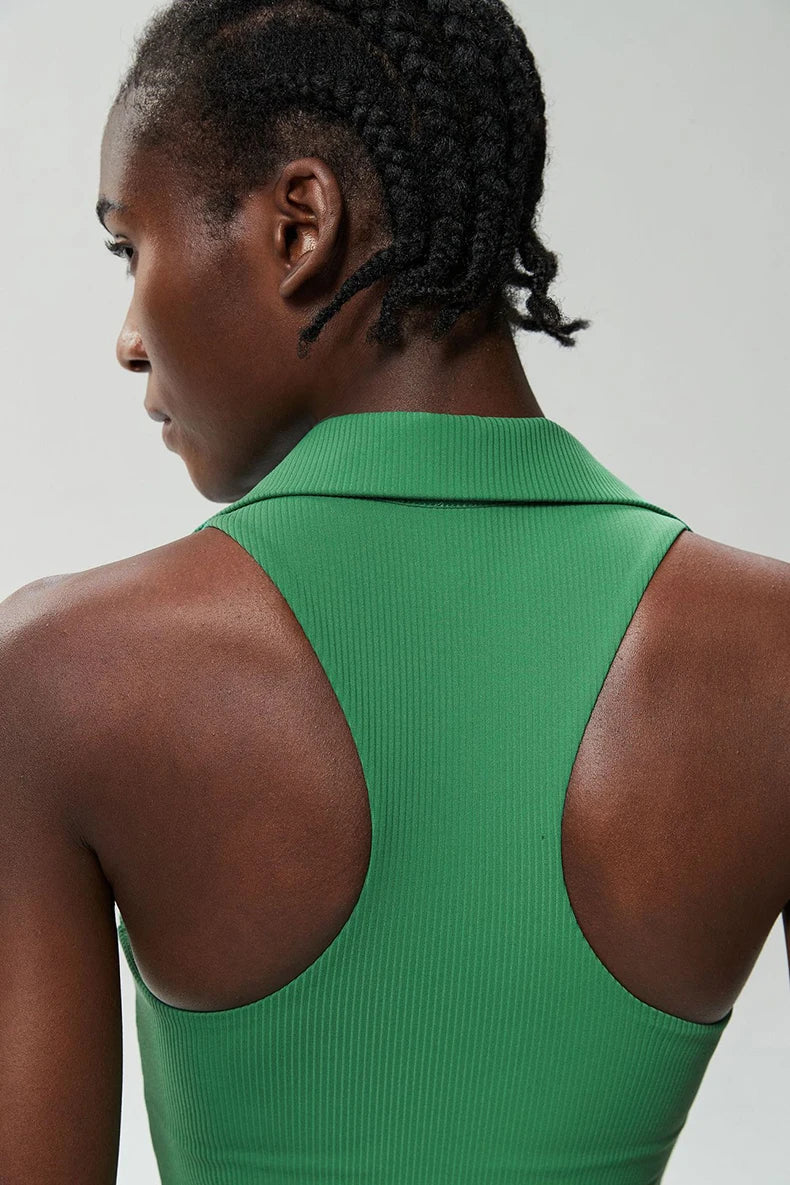 Women's Sleeveless Fitness Yoga Summer Slim Fit V-Neckline Gym Running Top Breathable Quick Dry Sportswear Workout Top