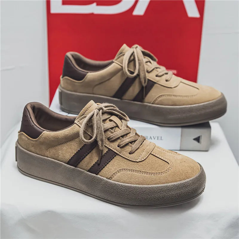 Men's Casual Platform Sneakers - Sports Skateboard Running Shoes