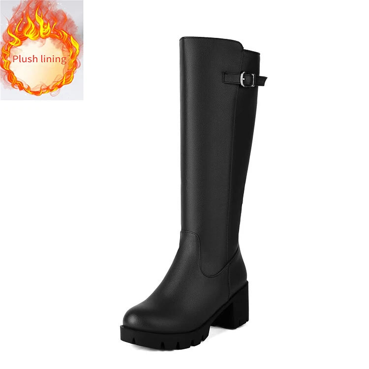 Faux Suede Ankle Boots - 5cm Flat Heel with Belt Buckle Detail