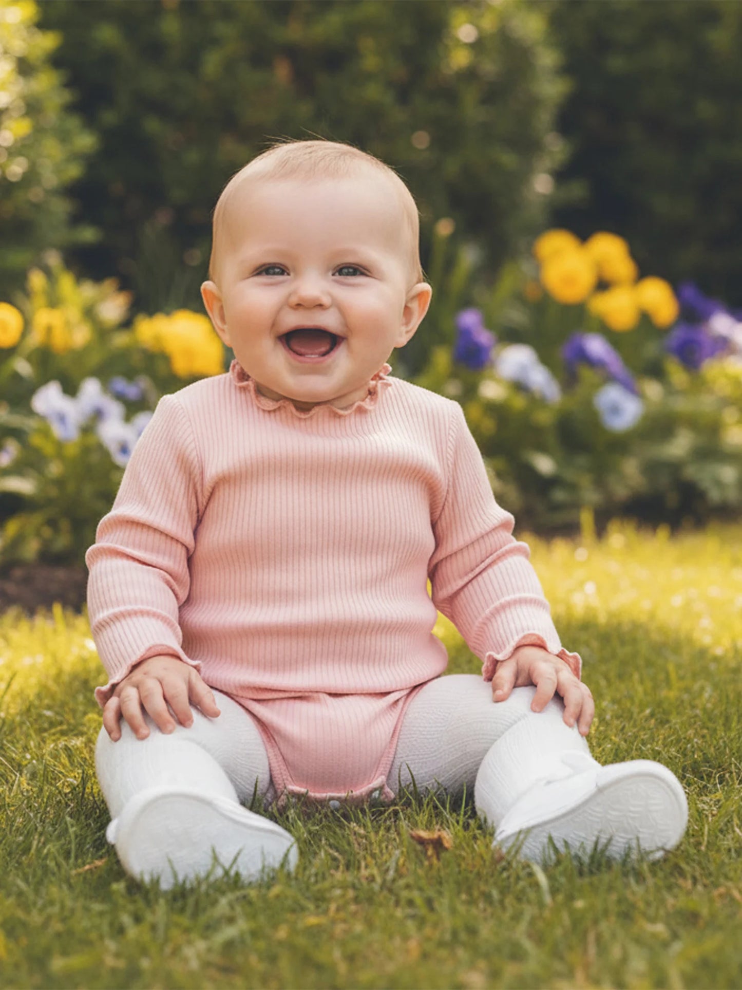 Baby Fall Winter Knit Romper - Soft Solid Colour Long Sleeve Round Neck Jumpsuit