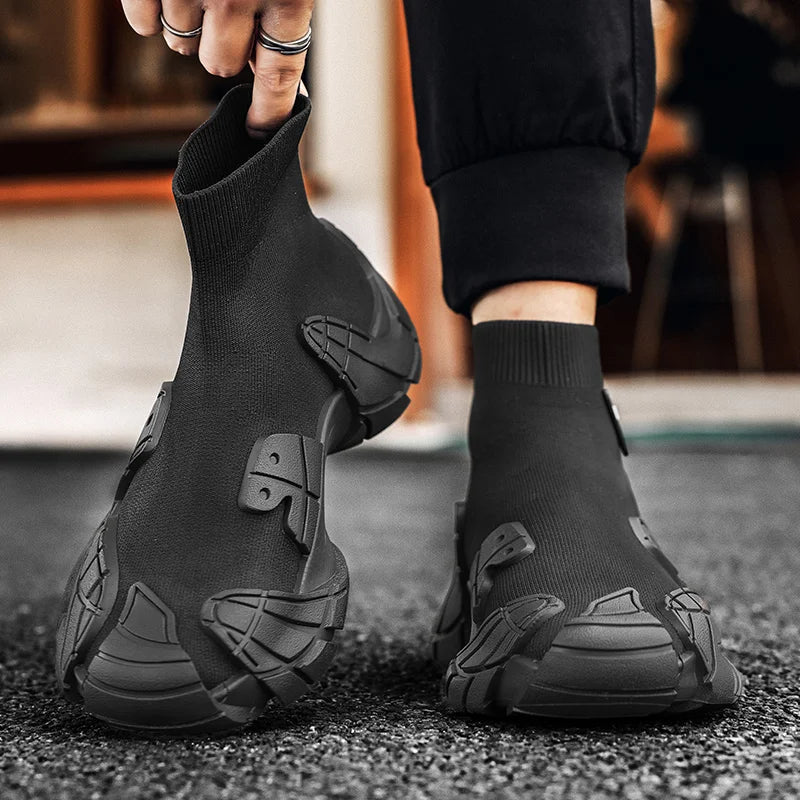 Men's Sports Mesh  Slip On Comfortable High Top Sneakers