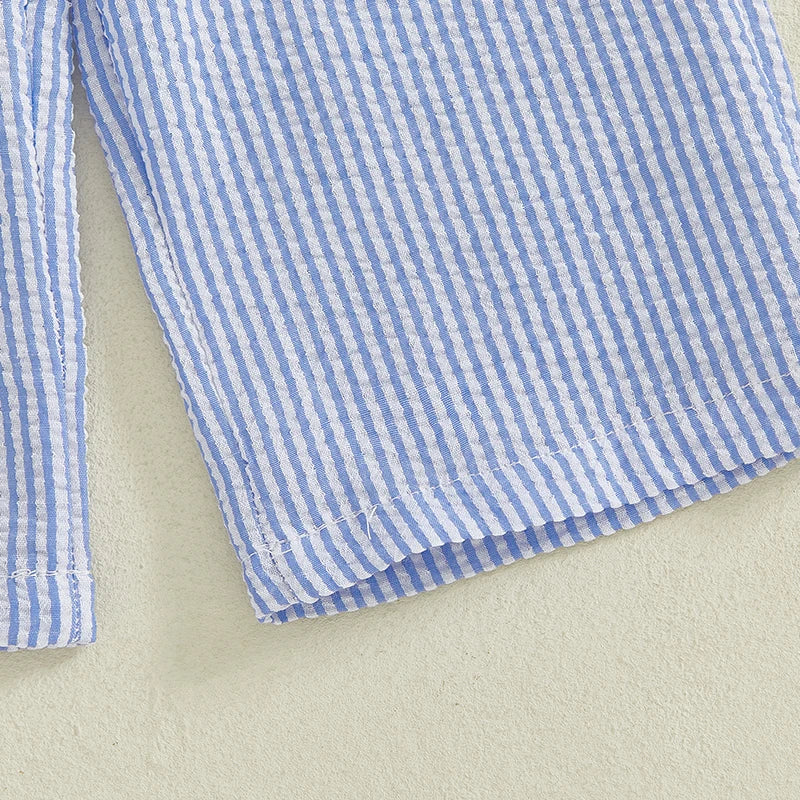 0-4Y Toddler Kids Boys Easter Clothes Sets Short Sleeve Rabbit Embroidery T Shirts Plaid/Striped Pants Set