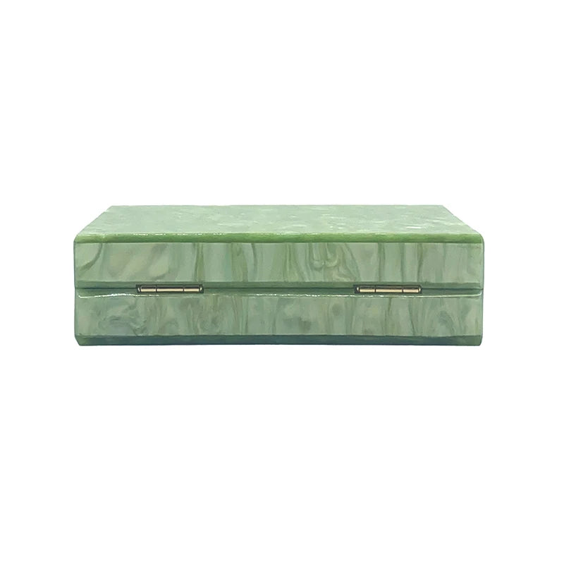 Women's Green Acrylic Crossbody Bag - Luxury Designer Clutch Shoulder Bag