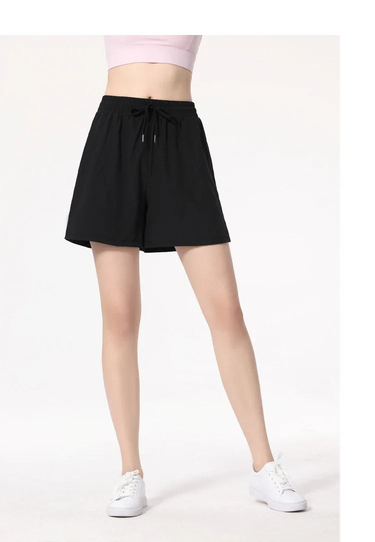 Women's Loose Running Shorts | Drawstring Waist with Pockets, Quick Dry S–XL