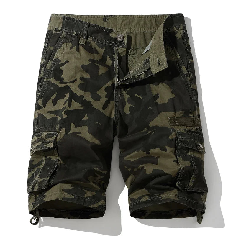 Men's Summer Cotton Casual Camouflage Cargo Shorts