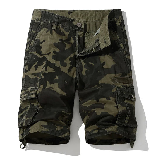 Men's Summer Cotton Casual Camouflage Cargo Shorts