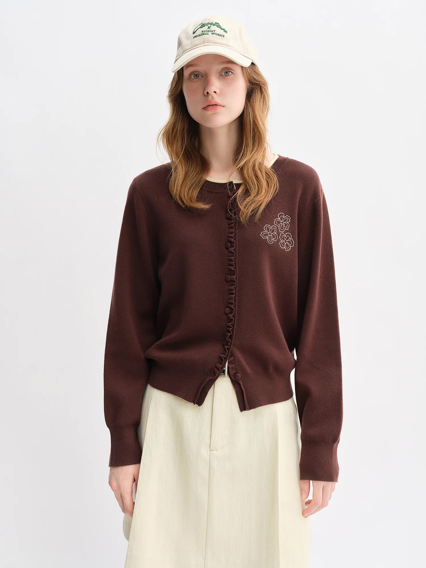 Women's Autumn Long Sleeve Shirt & A-Line Skirt Set