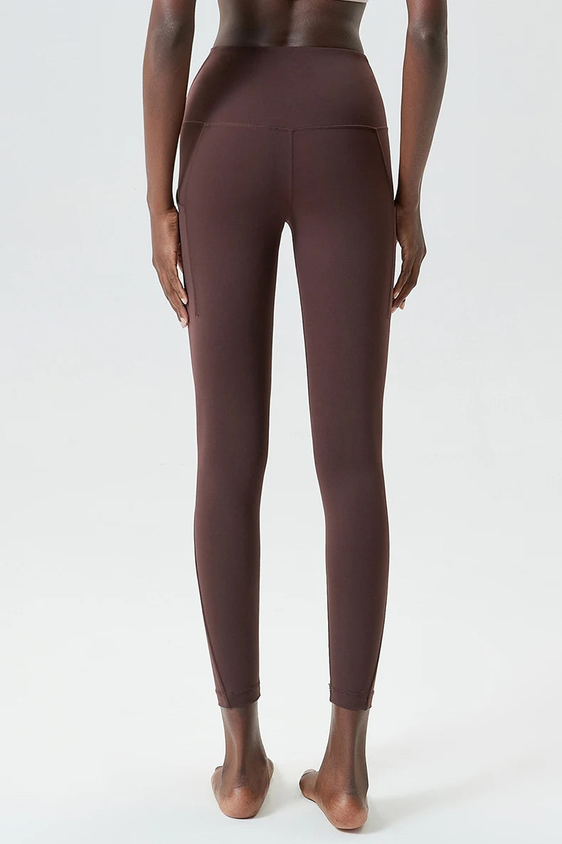 Women's High Waist Sports Leggings Buttery Soft Pocket Yoga Pants Slim Fit Stretchy Workout Running Tights Sportswear